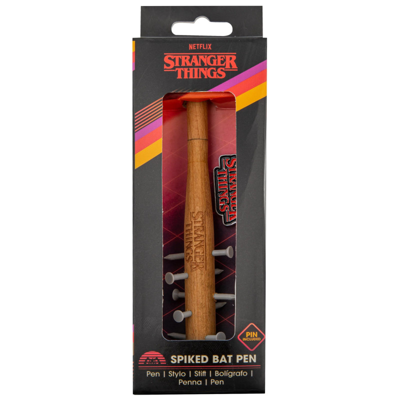 Stranger Things – Stylo batte de baseball Steve & Pins – Officiel