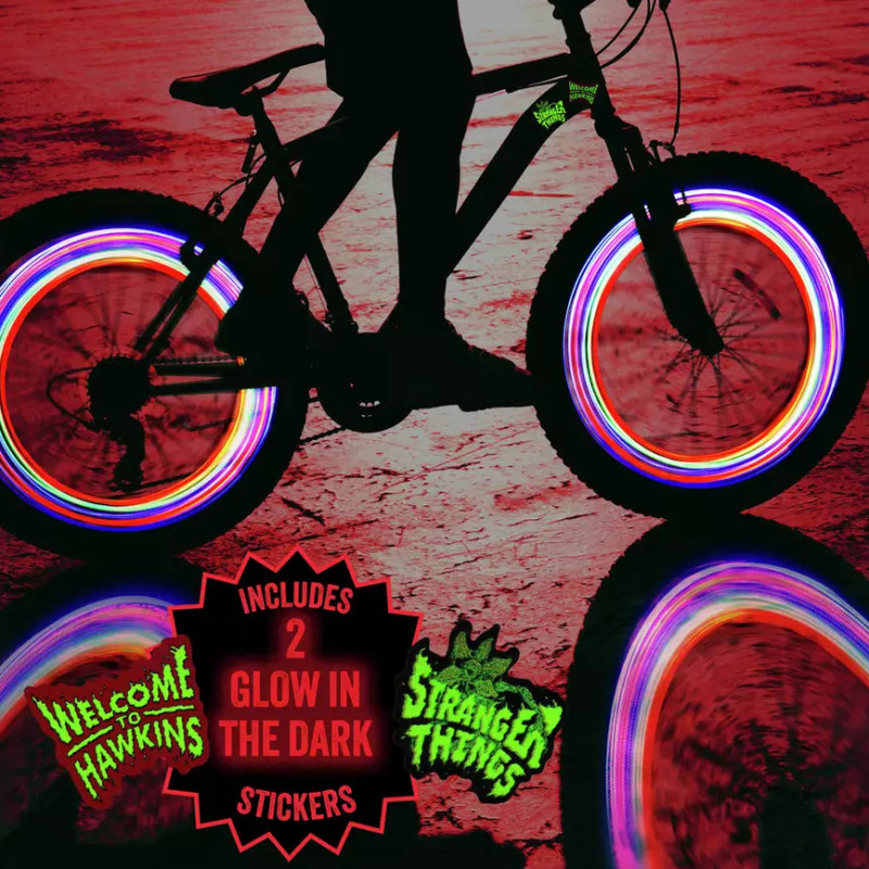 Stranger Things - Set feux de vélo + stickers phosphorescents