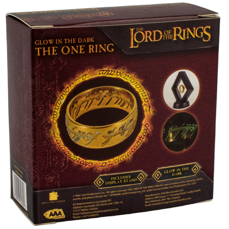 Lord of the Rings – Bague Anneau Unique phosphorescent