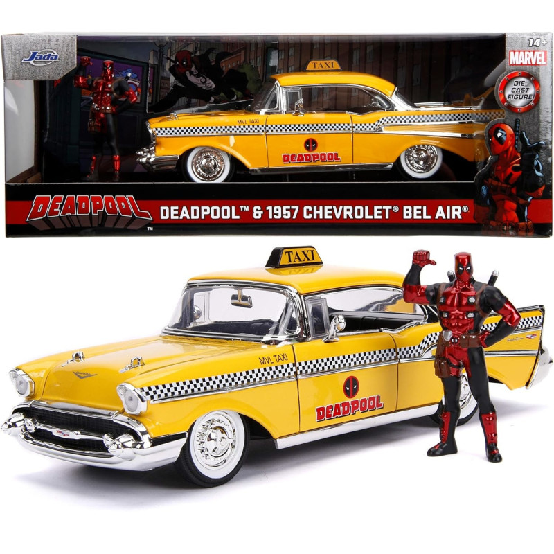 Marvel - 1/24 1957 Chevy Bel Air 1+ Figurine Deadpool
