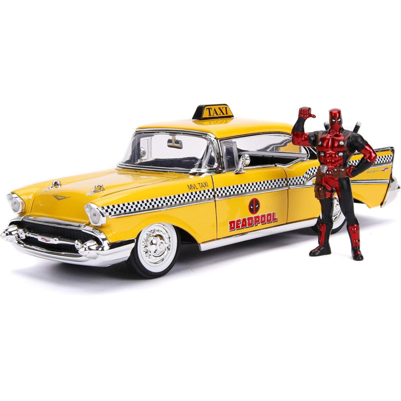 Deadpool 1957 Chevy Bel Air 1:24 avec figurine – Jada Toys