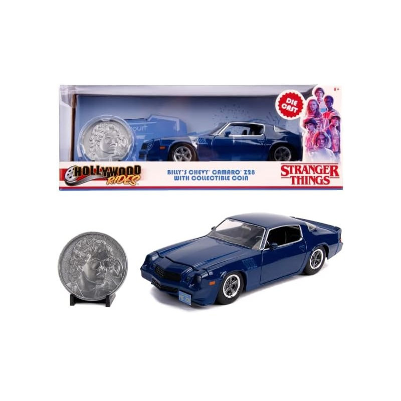 Stranger Things - 1/24 1979 Billy's Chevrolet Camaro + pièce de collection