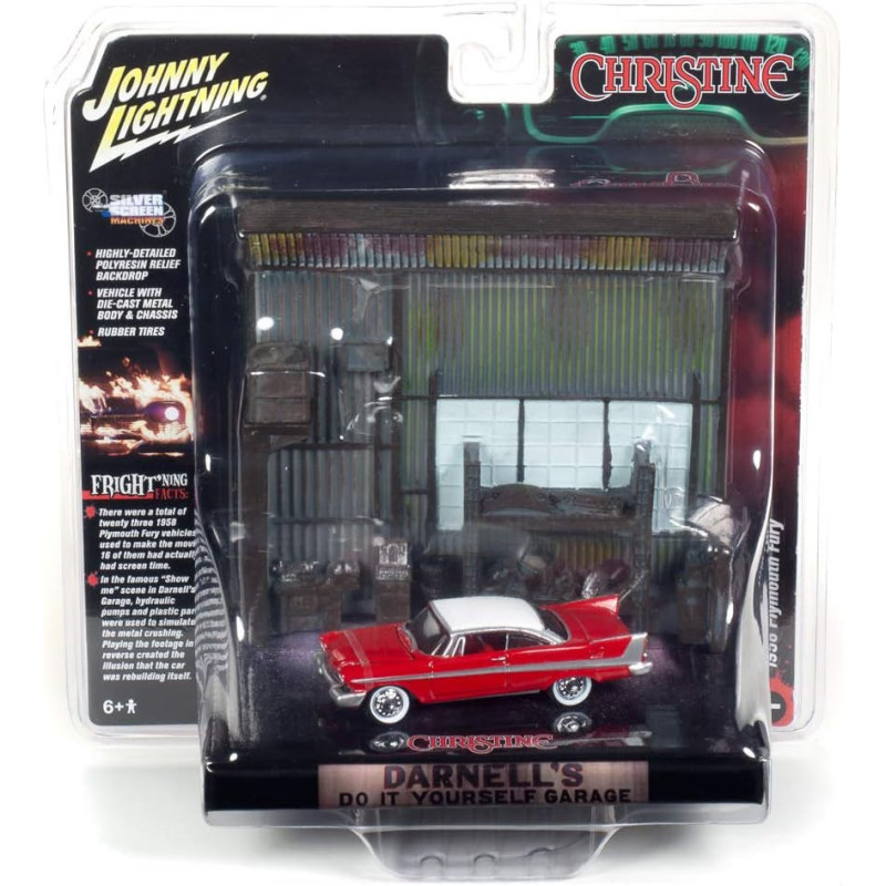 Christine – 1/64 1958 Plymouth Fury Diorama – Johnny Lightning