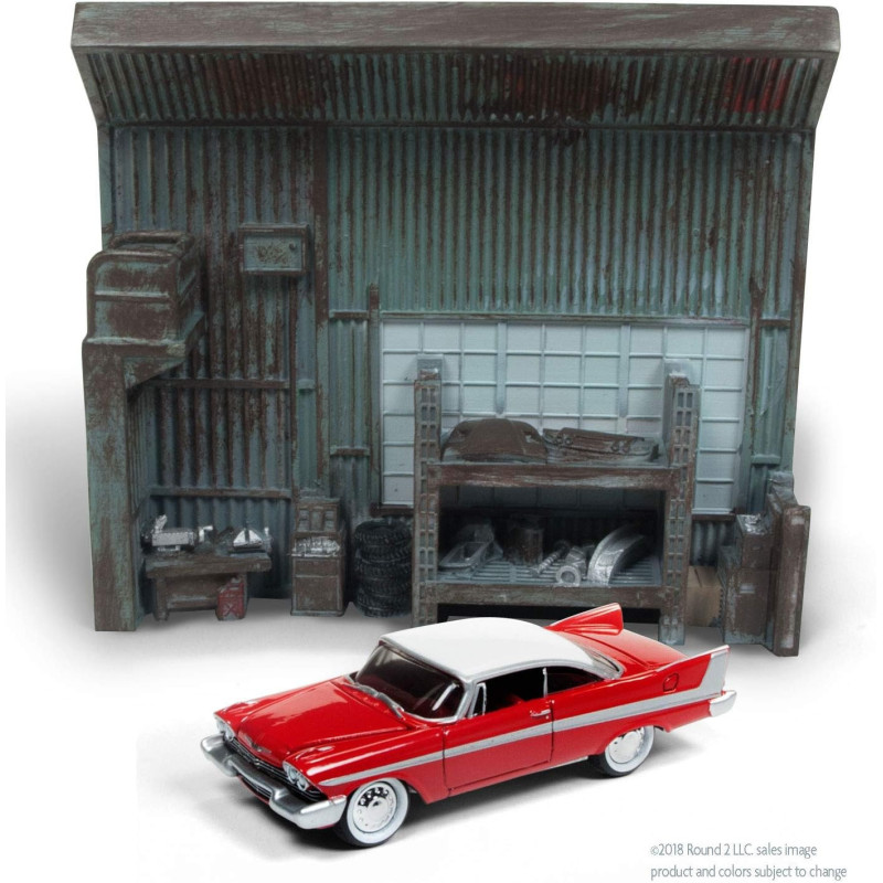 Christine – 1/64 1958 Plymouth Fury Diorama – Johnny Lightning