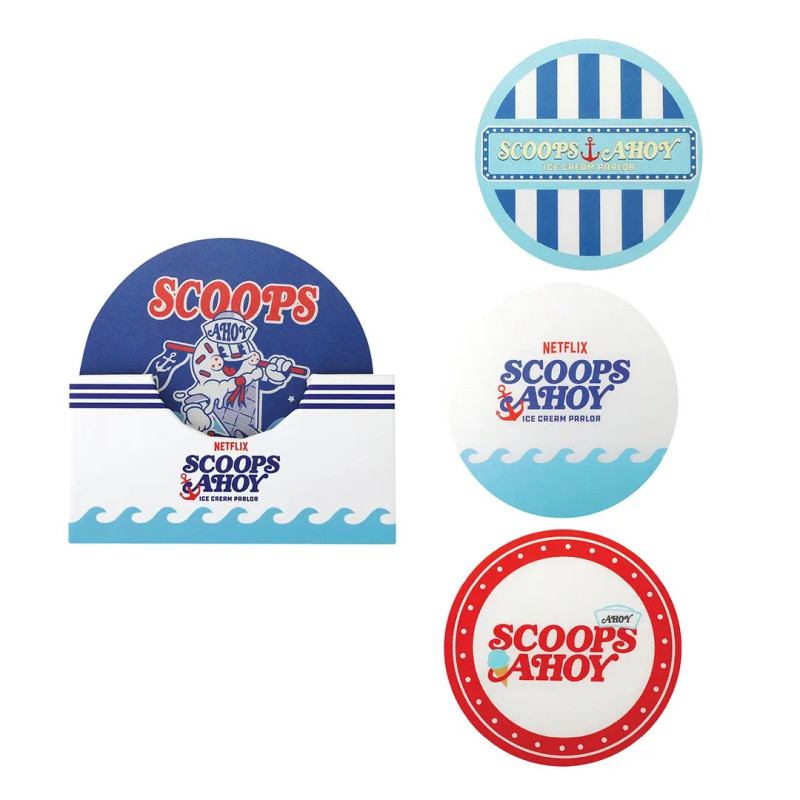 Stranger Things - Set de 4 sous-verres Scoops Ahoy