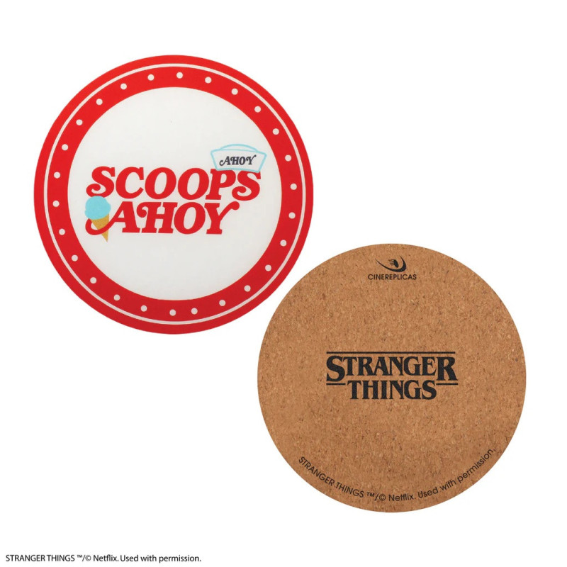 Stranger Things – Set 4 Sous-Verres Scoops Ahoy – CineReplicas