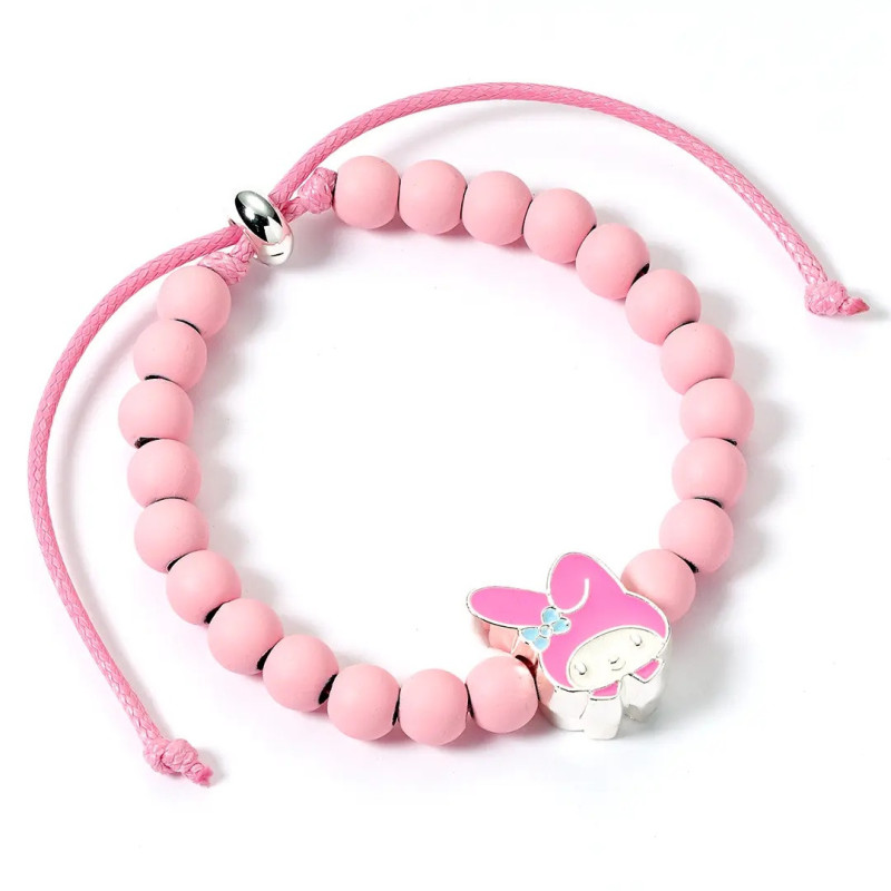 Sanrio - Bracelet en perles roses avec charm My Melody