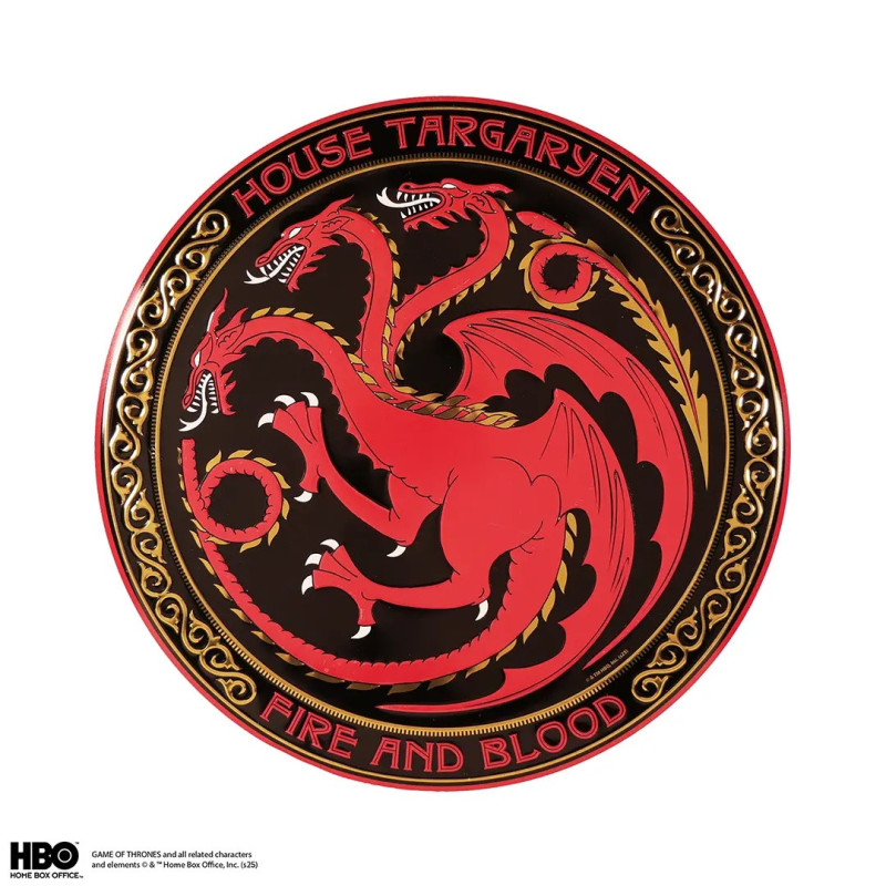 Game of Thrones – Plaque Aluminium Targaryen 30 cm – Officiel