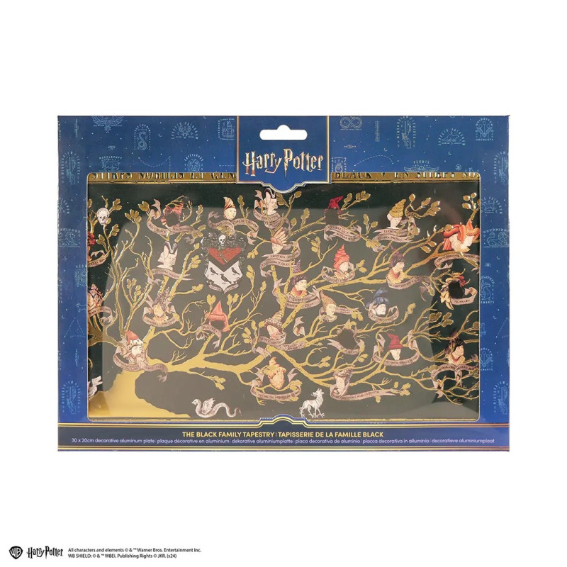 Harry Potter – Plaque Aluminium Tapisserie des Black – Officiel