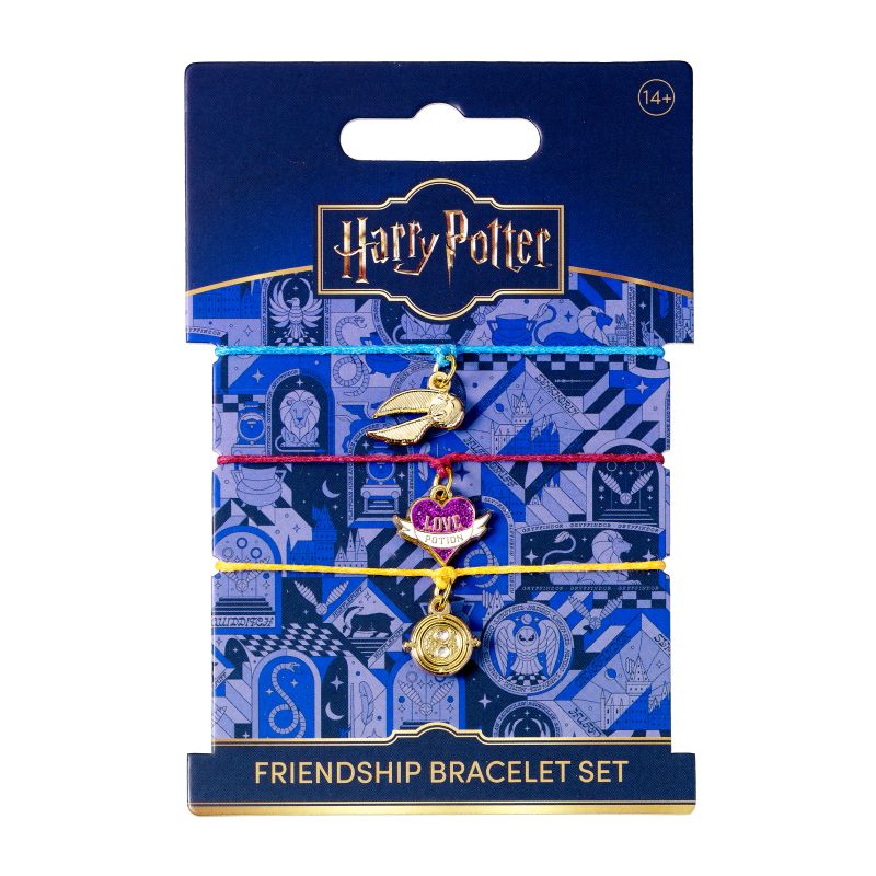 Harry Potter - 3 bracelets d’amitié (dorés)
