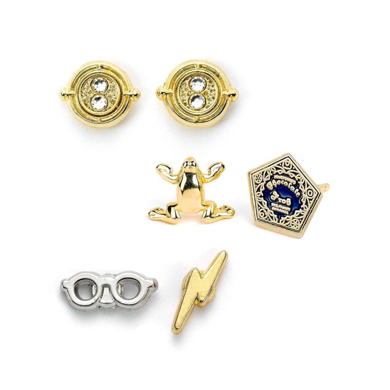 Harry Potter - Set 3 paires boucles d'oreilles Retourneur, Chocogrenouille et Harry