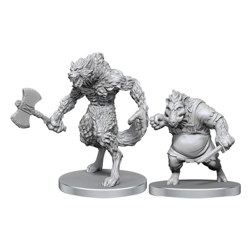 Pathfinder : Deep Cuts - Figurines miniatures à peindre Werewolf & Wereboar