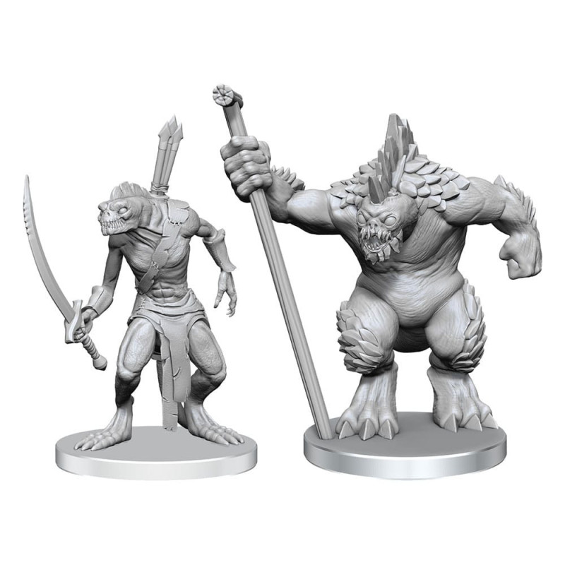 Pathfinder : Deep Cuts - Figurines miniatures à peindre Xulgath Skirmisher & Stoneliege