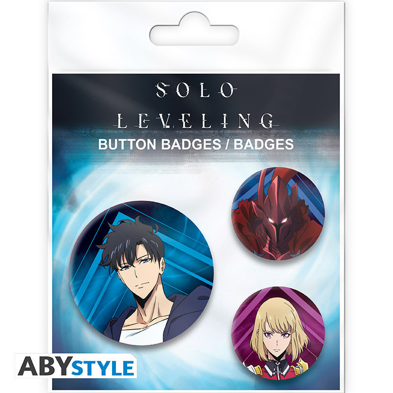 Solo Leveling - Set de 3 badges Igris, Jinwoo & Cha Hae In