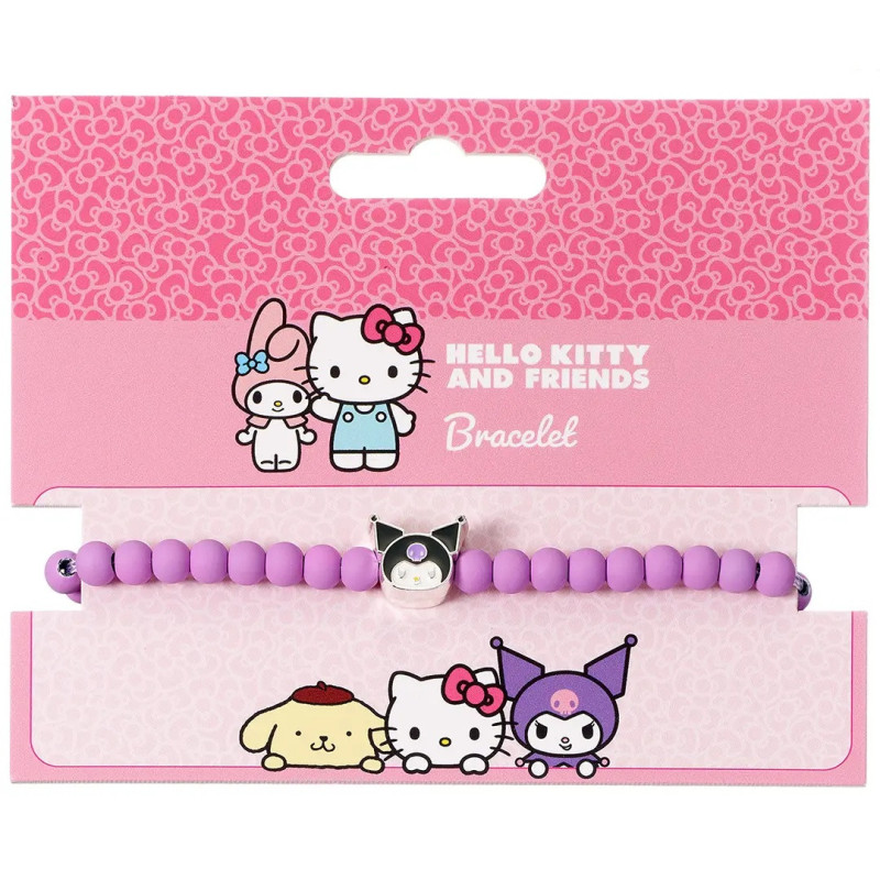 Sanrio – Kuromi – Bracelet perles violettes – Carat Shop