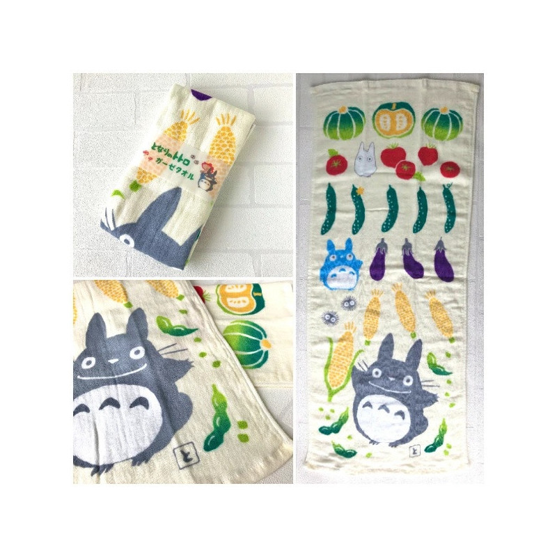 Serviette visage gaze Totoro – Studio Ghibli – Modèle Légumes