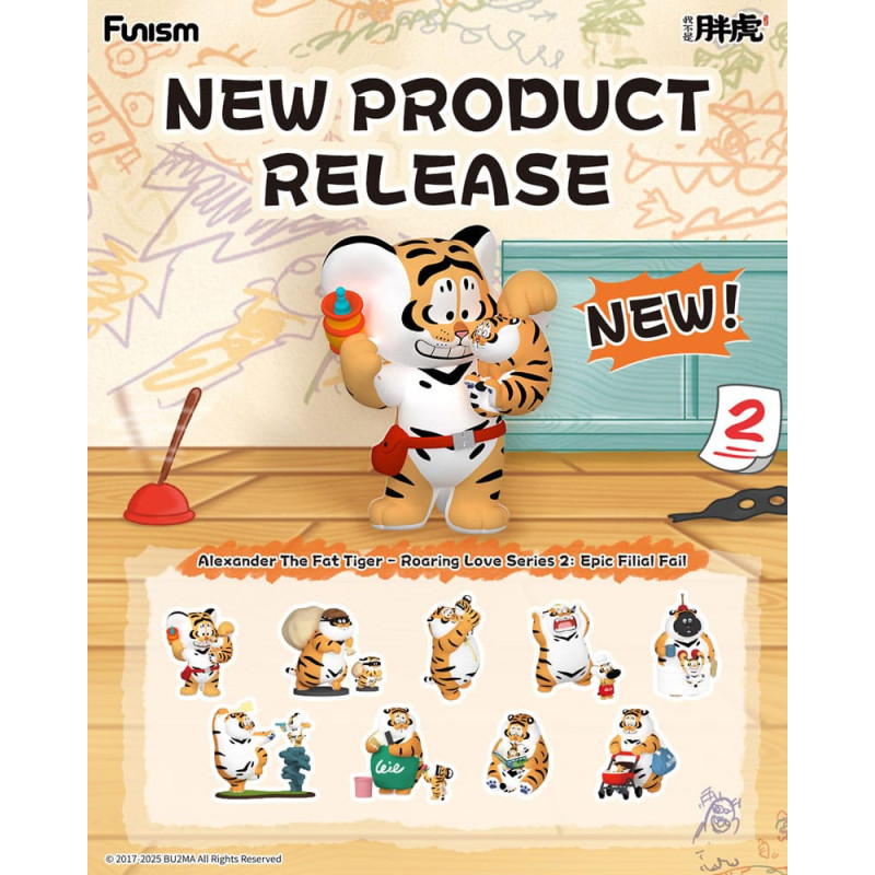 The Fat Tiger Alexander - Figurine Roaring Love Série 2 - 1 EXEMPLAIRE ALEATOIRE