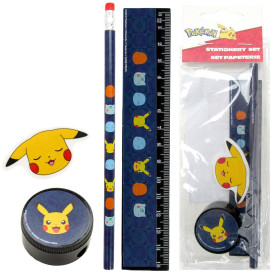 Pokémon - Set de papeterie 4 pièces Pikachu & Starters