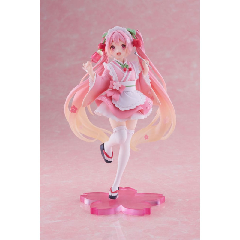 Vocaloid - Figurine Newley Written Sakura Miku Japanese Cafe Ver. (Reissue)