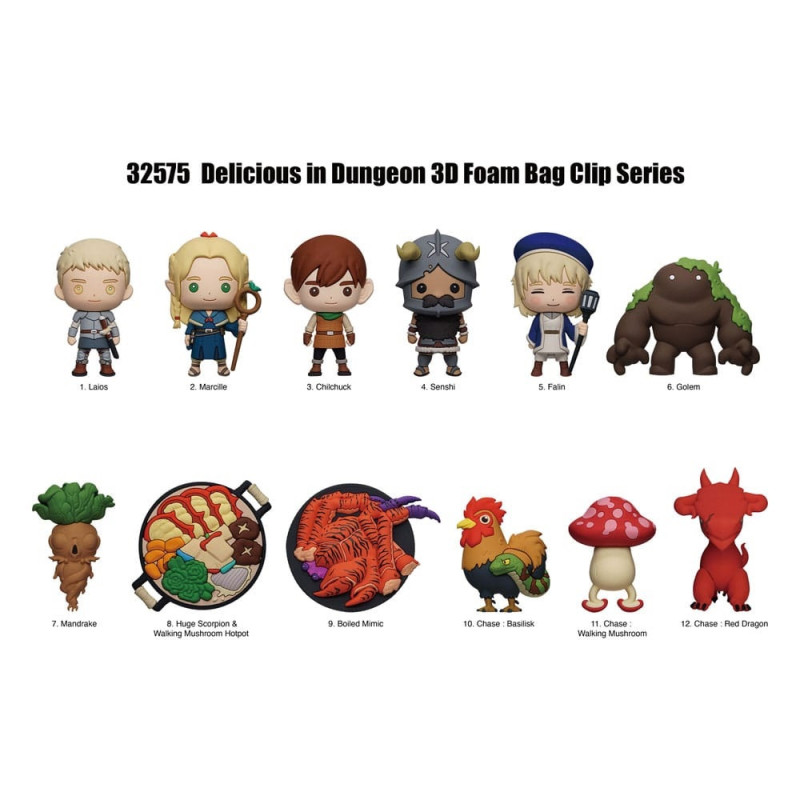 Delicious in Dungeon (Gloutons et Dragons) - Porte-clé Bag Clip PVC 1 EXEMPLAIRE ALEATOIRE