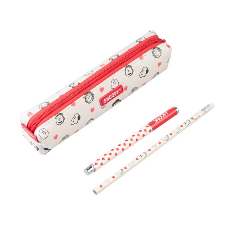 Peanuts - Mini Trousse avec Stylo et Crayon Snoopy Love Season