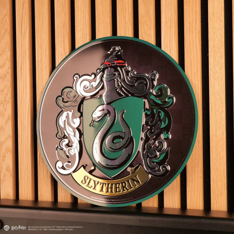 Harry Potter – Plaque en aluminium ronde Slytherin – Officiel
