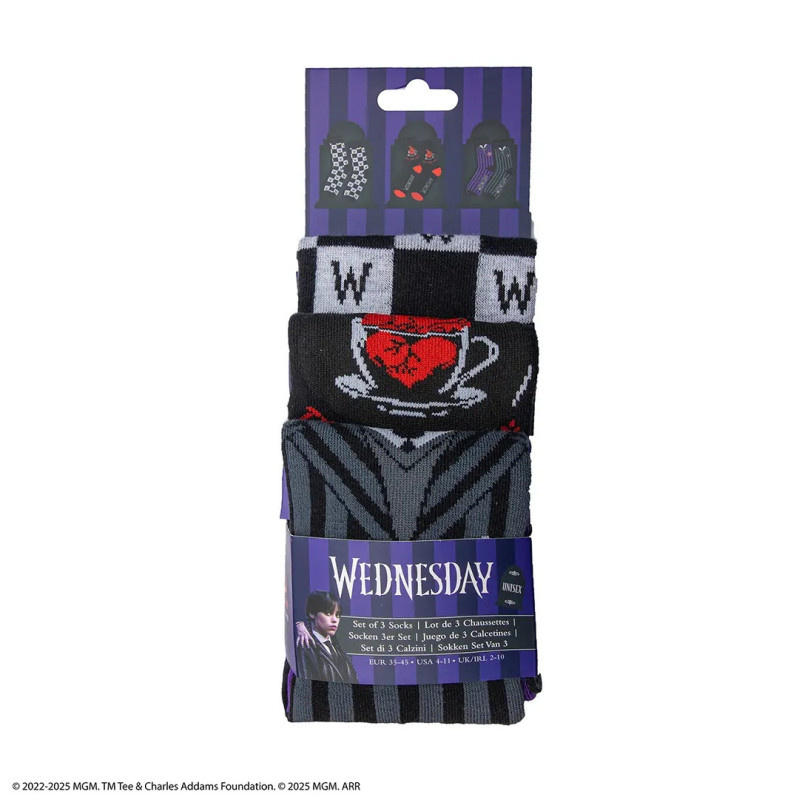 Wednesday - Set de 3 paires de chaussettes 35/45