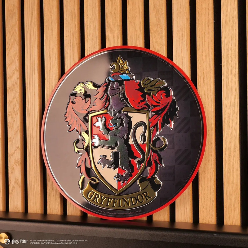 Harry Potter – Plaque en aluminium ronde Gryffindor – Officiel