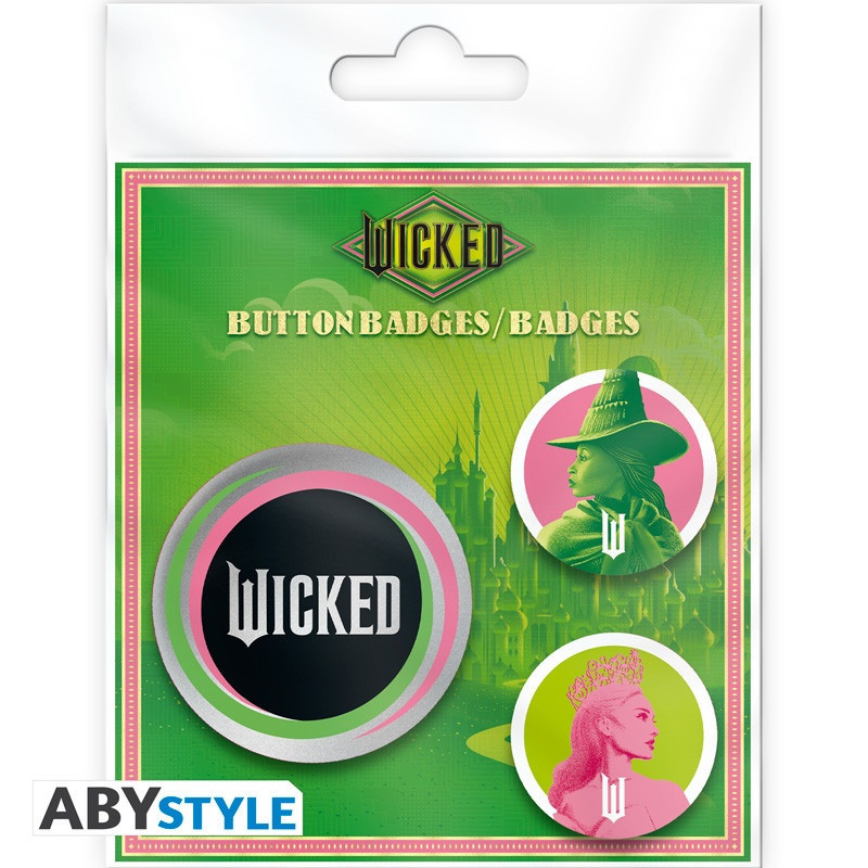 Wicked - Set de 3 badges Glinda & Elphalba