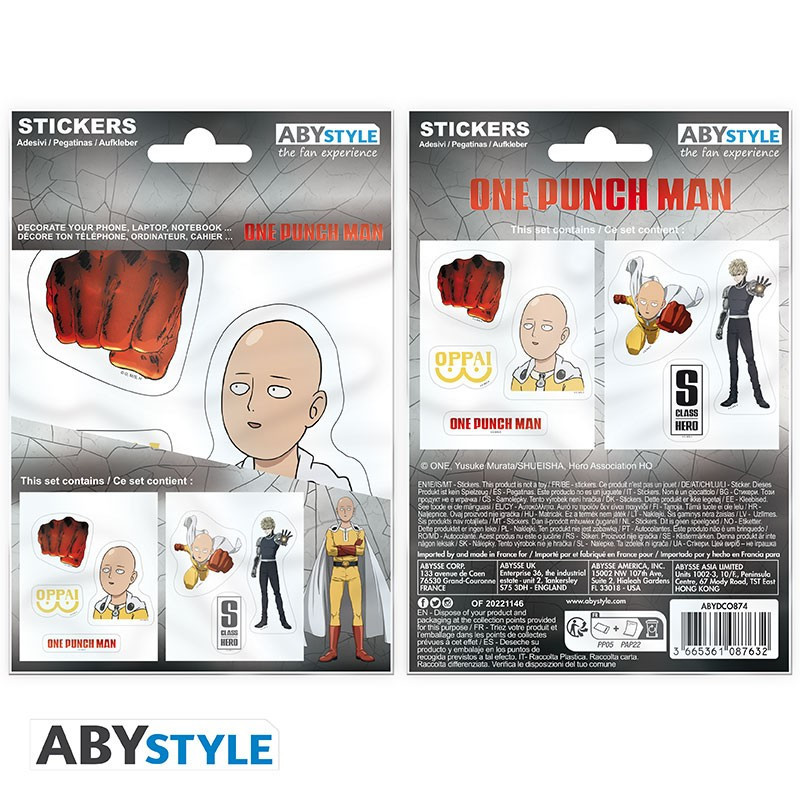 One Punch Man – Set Mini Stickers Saitama et Icônes – ABYstyle