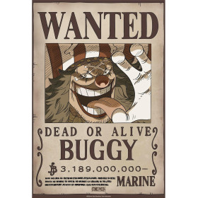 One Piece - poster Wanted Buggy Wano (52 x 38 cm)