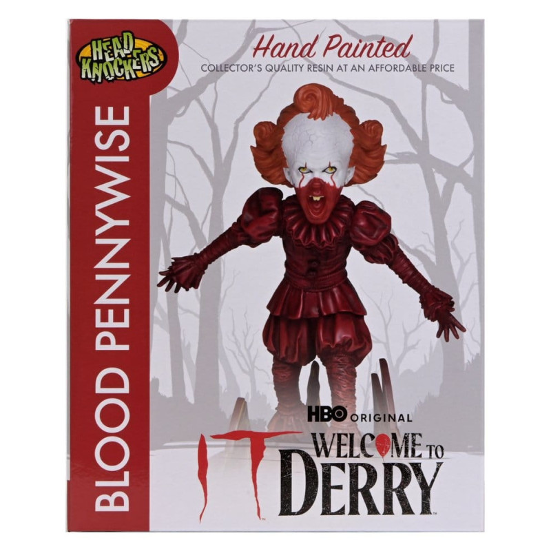 IT Welcome to Derry – Figurine Blood Pennywise Head Knocker – NECA