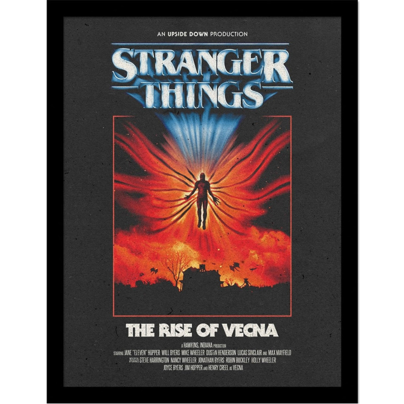 Stranger Things - Poster encadré The Rise of Vecna (30 x 40 cm)