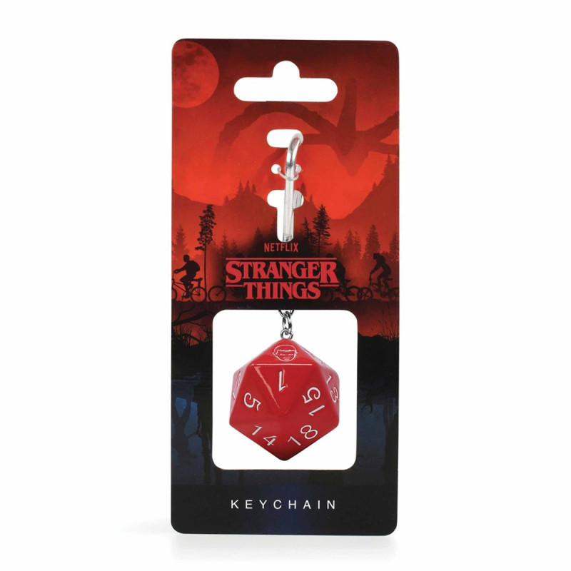 Stranger Things – Porte-clés D20 3D – Licence officielle