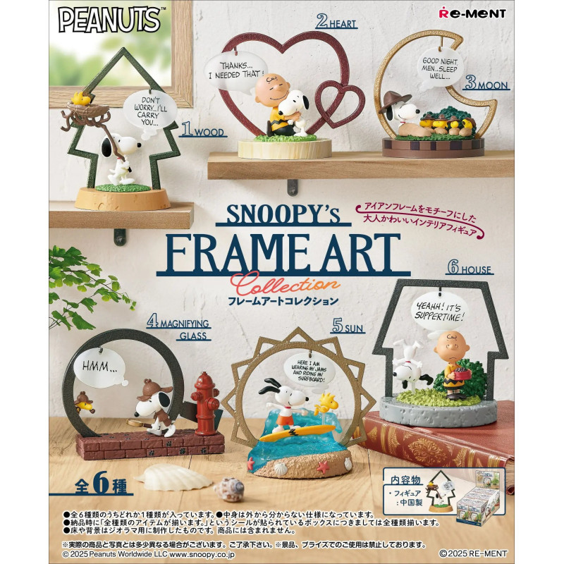Peanuts - Figurine Snoopy's Frame Art Collection - 1 EXEMPLAIRE ALEATOIRE