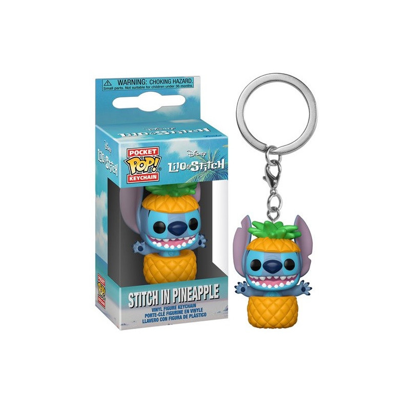 Disney : Lilo & Stitch - Pop! Pocket - Porte-clé Stitch in Pineapple