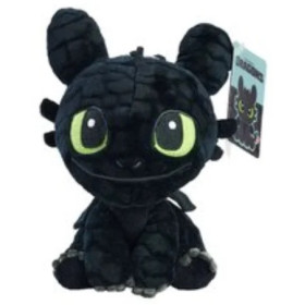 How to train your Dragon - Dragons - Peluche 18 cm Toothless Krokmou Heureux