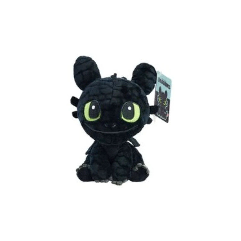 How to train your Dragon - Dragons - Peluche 18 cm Toothless Krokmou Heureux