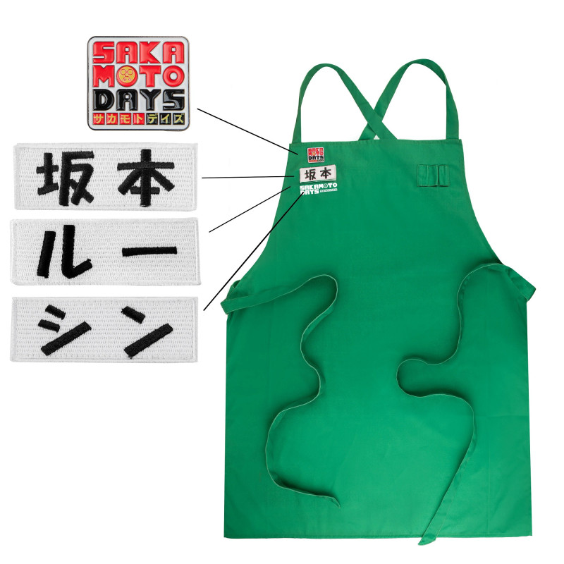 Sakamoto Days - Set Tablier + pins + 3 patchs velcro