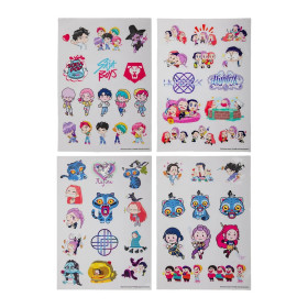Kpop Demon Hunters - 4 planches de stickers autocollants