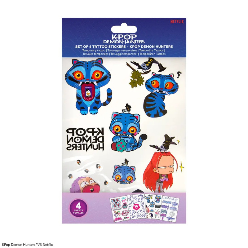 Kpop Demon Hunters – 44 planches de faux tatouages – Cinereplicas