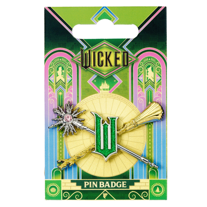 Wicked For Good – Pins Baguette Glinda & Balai d'Elphaba – Carat Shop