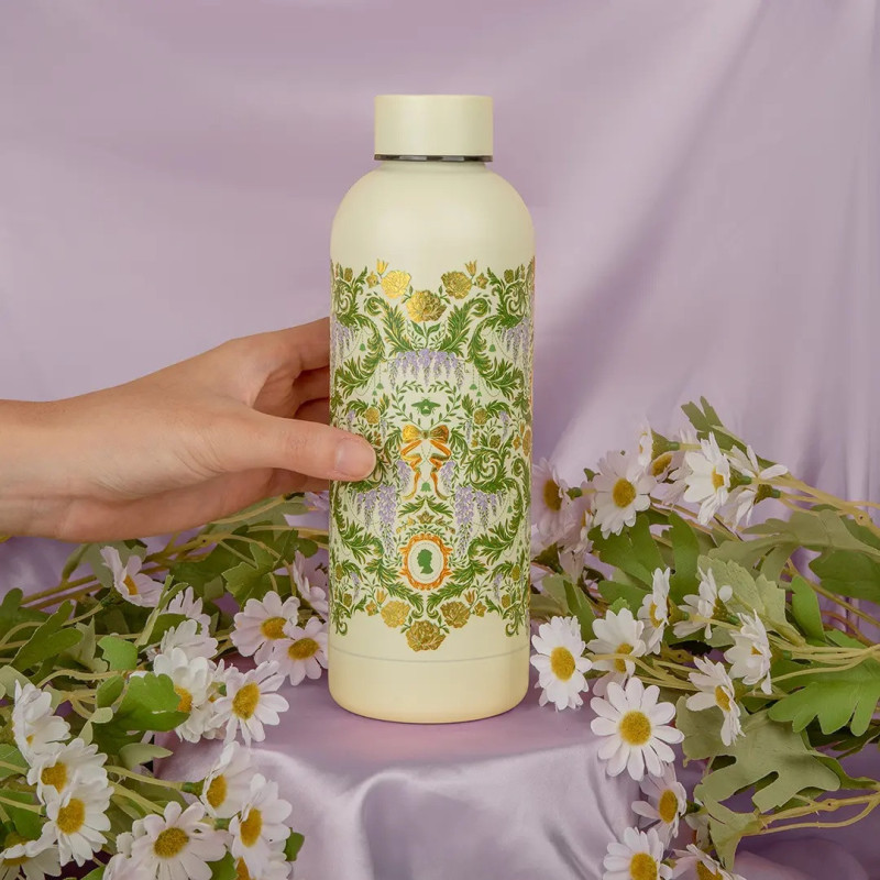 Bridgerton – Bouteille isotherme 500ml Fleurs de damas vertes