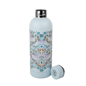 Bridgerton - Bouteille isotherme 500ml Fleurs de damas Bleu Clair