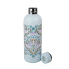 Bridgerton - Bouteille isotherme 500ml Fleurs de damas Bleu Clair