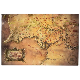 Lord of the Rings - Plaque en aluminium Carte du Rohan et du Gondor