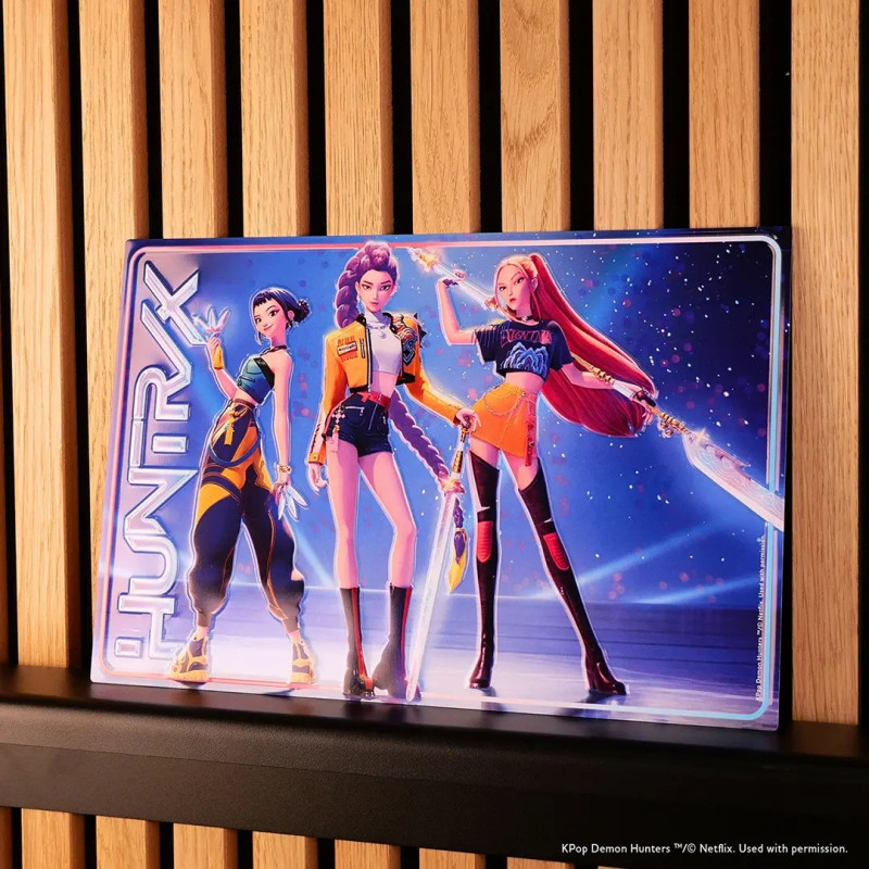 KPop Demon Hunters – Poster Aluminium Embossé Groupe Huntrix