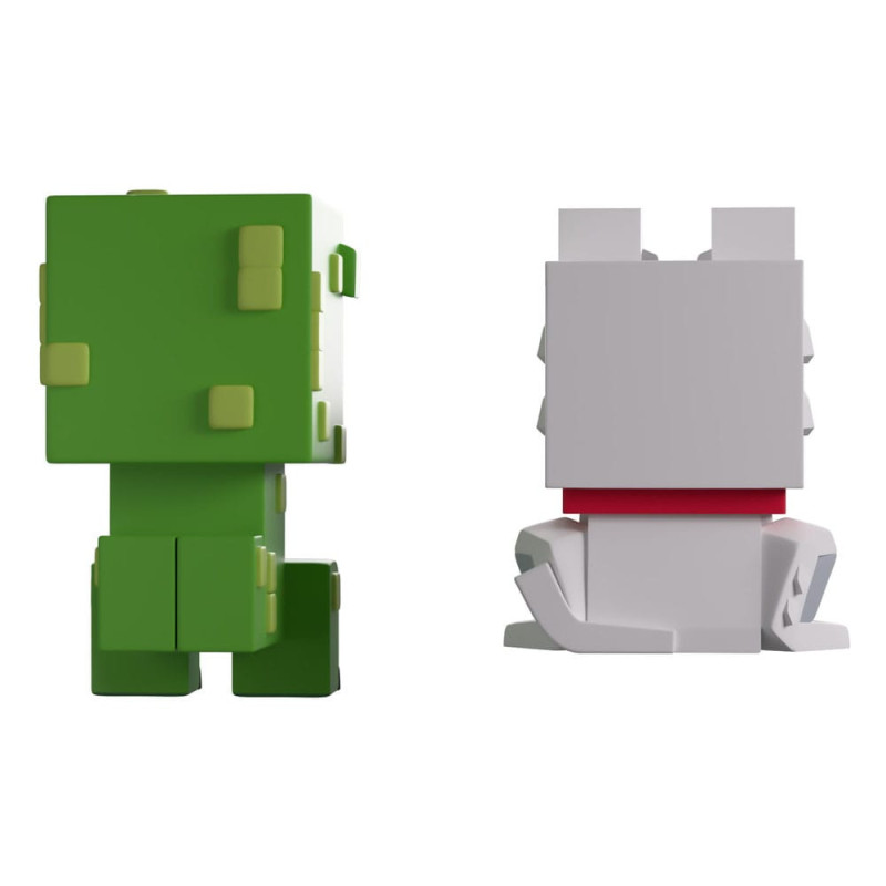 Minecraft – Figurines Monitor Buddiez Wolf & Creeper – Youtooz