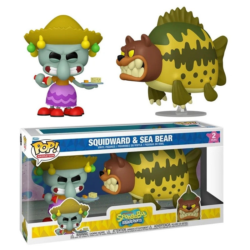 Spongebob : Bob l'éponge - Pop! - 2-Pack Squidward & Sea Bear