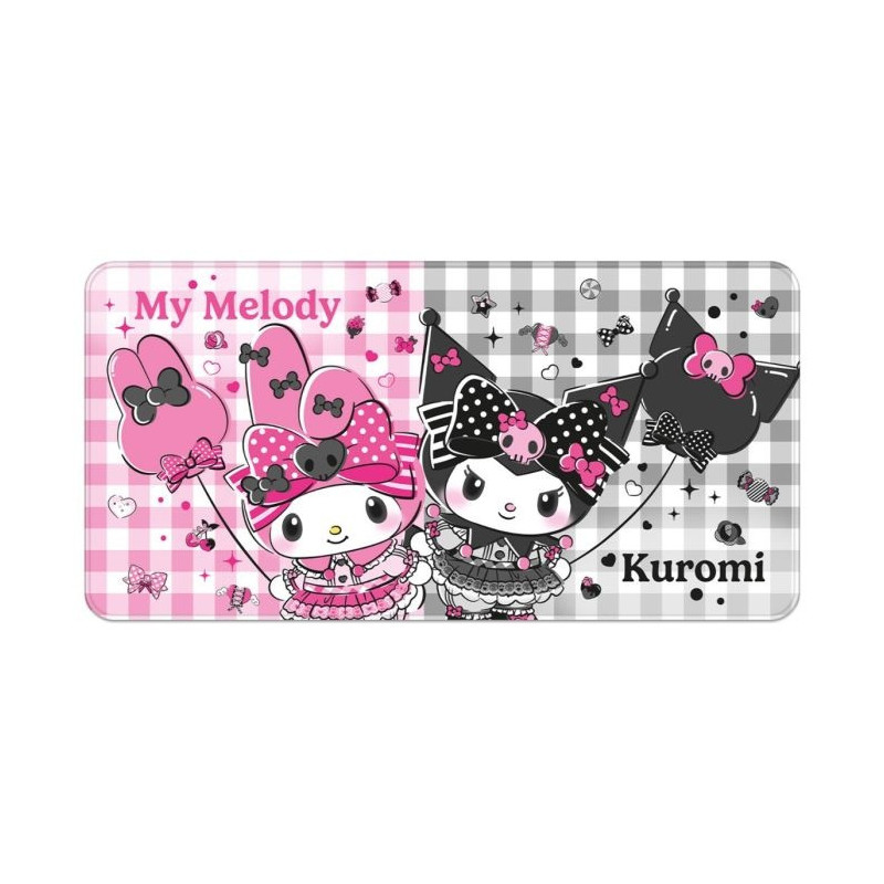 Sanrio - Tapis de bureau My Melody & Kuromi Pink Black Party